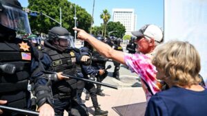 Manifestaciones en Los Angeles contra las políticas migratorias de la Administración Trump.