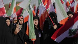 Una concentración en Irak de apoyo a Irán tras el estallido del conflicto con Israel.