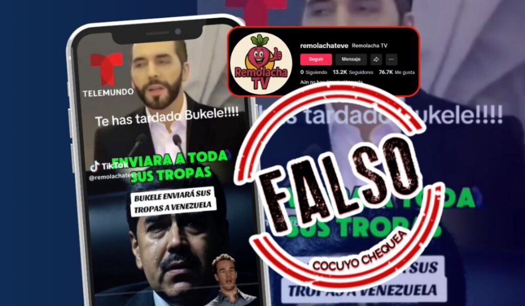Bukele no enviará tropas para derrocar a Maduro, es otro video de IA con falsas declaraciones escandalosas