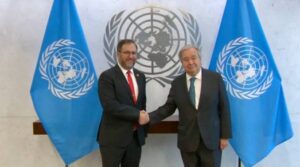 Canciller expone a Guterres preocupación por acciones de Guyana