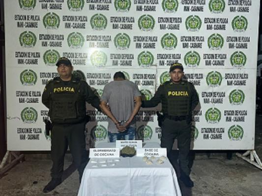 Casanare, capturado en flagrancia por el delito de porte de estupefacientes