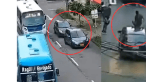 Caso de intolerancia vial en Itagüí termina en persecución, agresiones y un conductor arrojado por el aire
