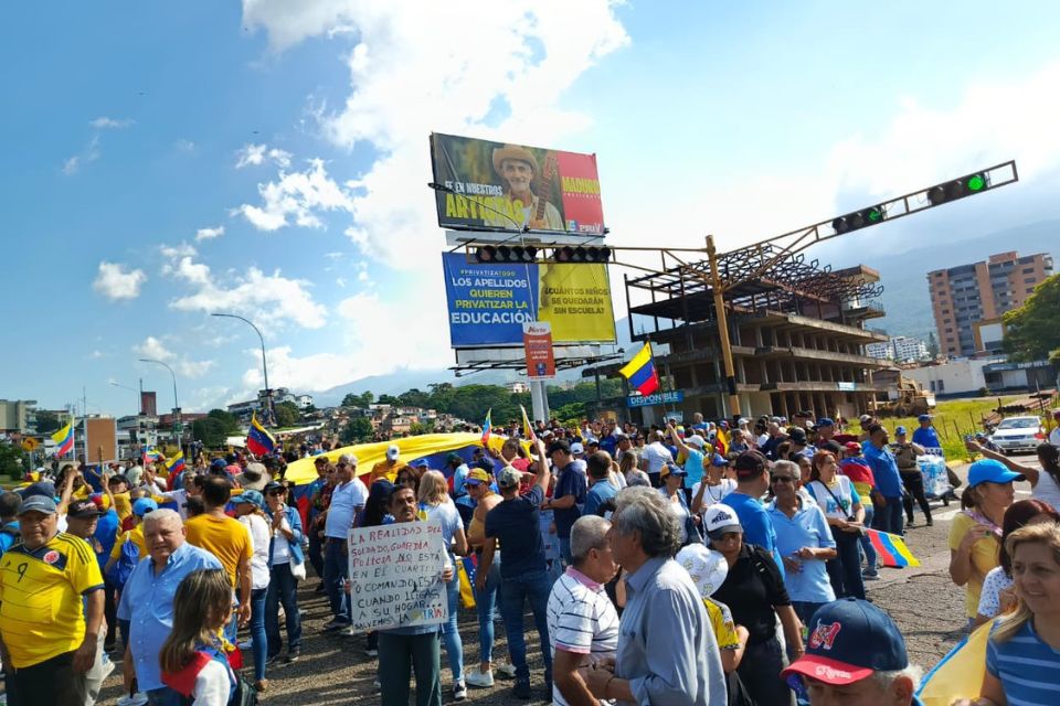 Manifestación opositores María Corina Machado Comando Con Vzla