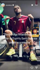 Dani Alves dedica mensaje a Venezuela tras derrota contra Uruguay en las eliminatorias