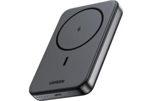 UGREEN Nexode Power Bank Inalámbrico Magnético 10000mAh con Carga Rápida USB C 20W PD QC 3.0, Cargador Portátil Compatible con iPhone 16 15 14 13 12 Mini Plus Pro MAX (Negro)