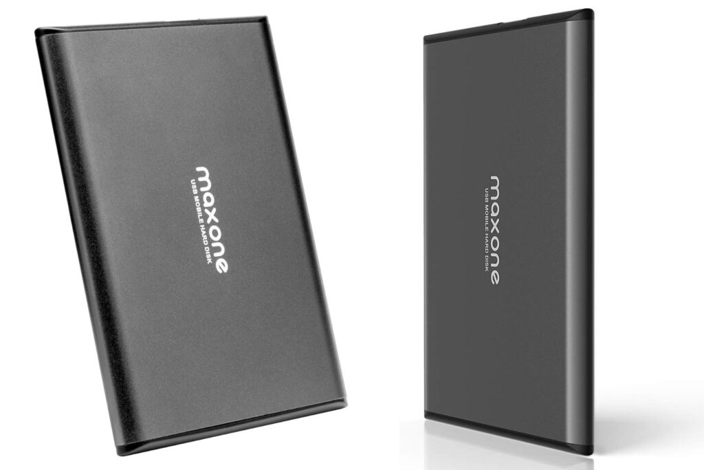 Disco Duro Externo 500GB - 2.5" USB 3.0 Ultrafino Diseño Metálico HDD Portátil para Mac, PC, Laptop, Ordenador, Xbox One, PS4, Smart TV, Chromebook - Grey