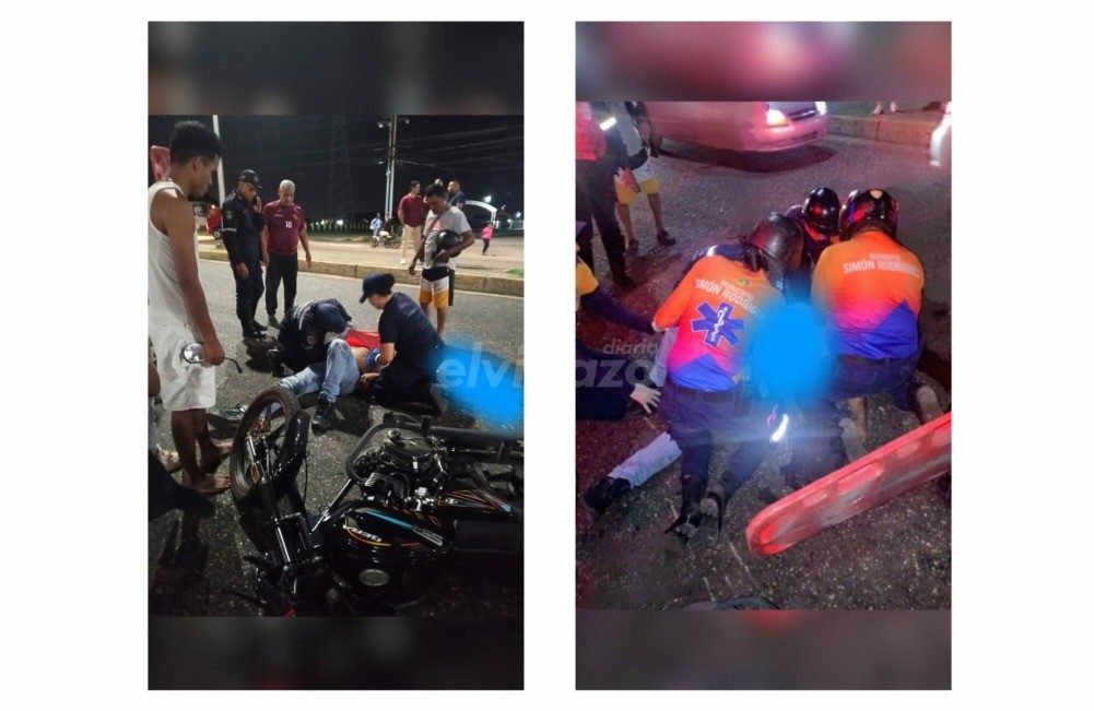 Hombre de 41 años estrelló su moto en la Av. Intercomunal la noche del domingo