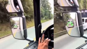 Imprudencia de una tractomula por poco causa fatal accidente: adelantó en doble línea
