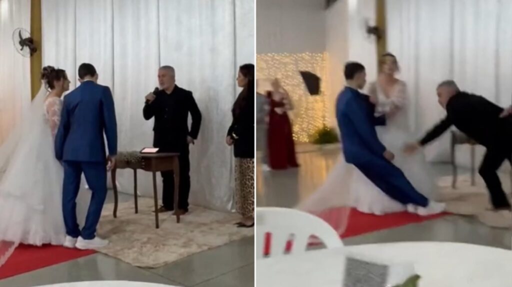 Joven se estaba por casar pero se desmayó cuando su novia entró a la iglesia (VIDEO)
