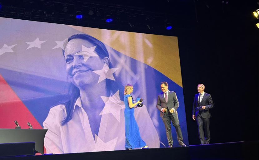 María Corina Machado al recibir el Premio Libertad 2025 (Video)