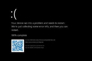 Microsoft sustituye su "pantalla azul de la muerte" con cara triste por una de color negro - AlbertoNews
