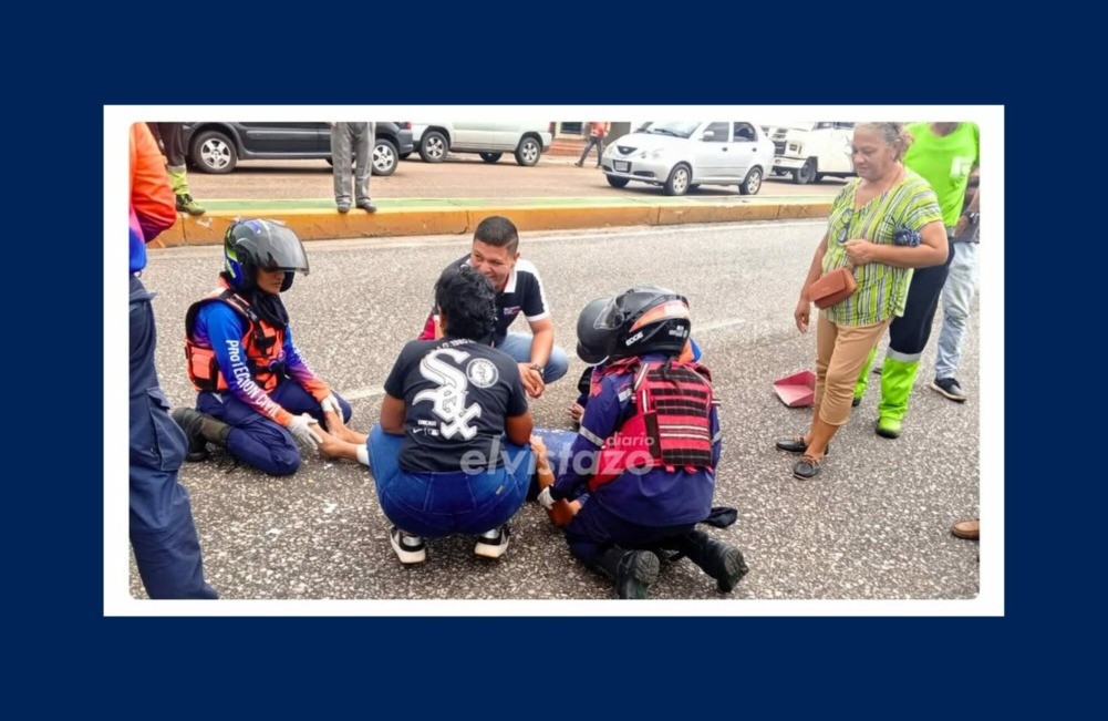 Mujer de 62 años sufrió herida cortante en una de sus piernas tras ser arrollada en la Av. Francisco de Miranda