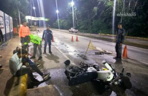 Protección Civil Guanipa auxilió a cuatro motorizados lesionados en dos accidentes la noche del domingo