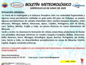 Se prevé un cielo nublado con chubascos en gran parte del país