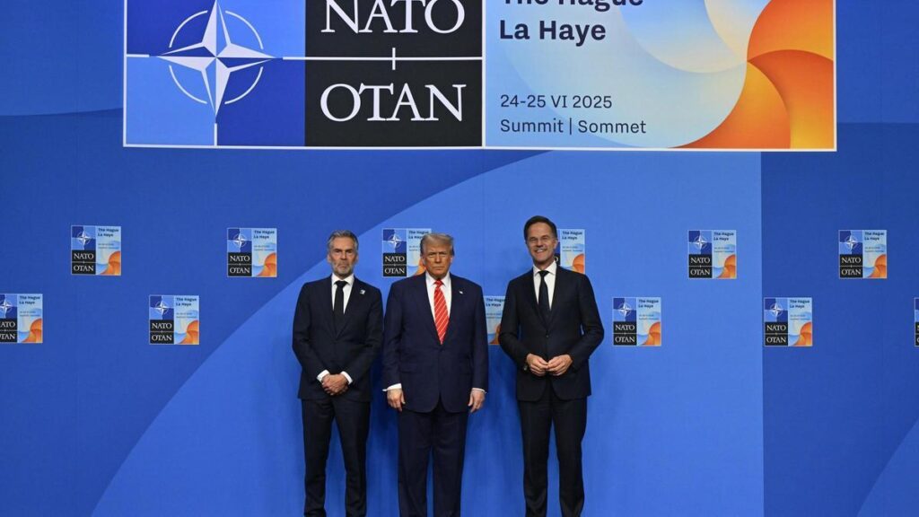 El presidente de Estados Unidos, Donald Trump, a su llegada a la cumbre de la OTAN en La Haya