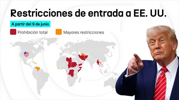 Trump prohibirá la entrada de ciudadanos de unos 12 países y limitará la de otros 7 a partir del 9 de junio