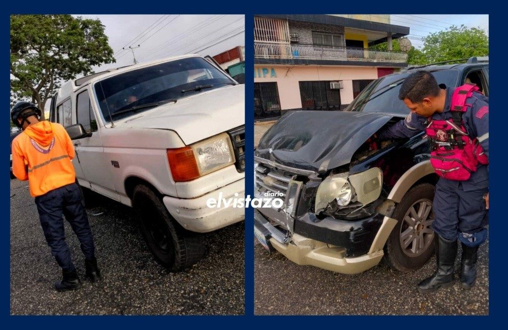 Una Explorer y una pick up Ford colisionaron la mañana de este jueves en la Av. Fernández Padilla de Guanipa