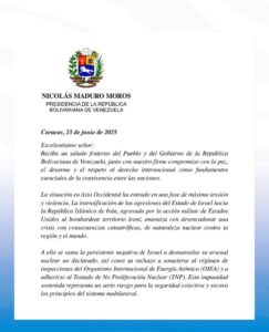Venezuela propone con urgencia una cumbre por la paz y contra la guerra