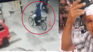 Video del momento cuando motociclista agredió brutalmente a adulto mayor que le reclamó por ir sobre andén en Cali