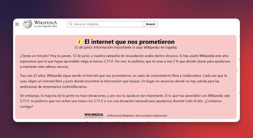la enciclopedia libre pide ayuda para no perder su independencia