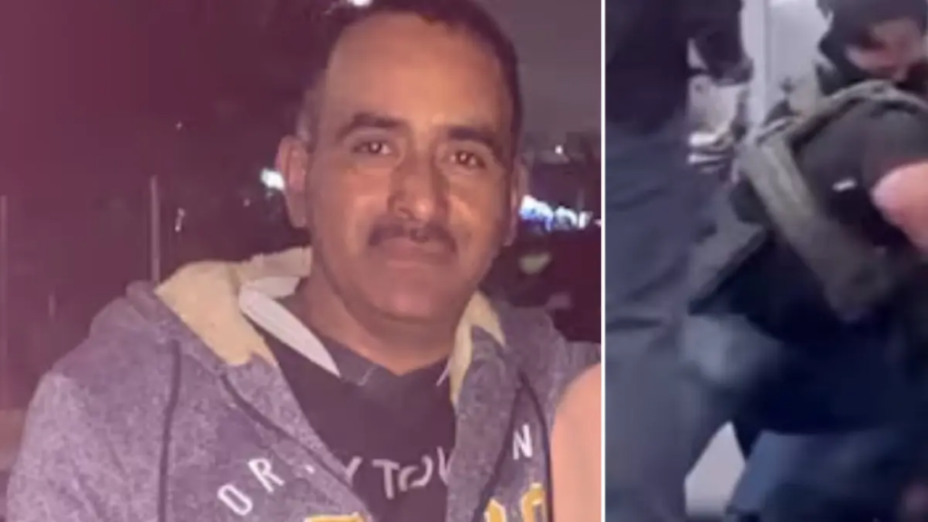 oficiales enmascarados lo redujeron y golpearon