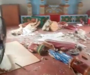 ¡Sacrilegio en la Sierra Falconiana! Hampón destrozó capillas de la Virgen del Valle y el Sagrado Corazón de Jesús