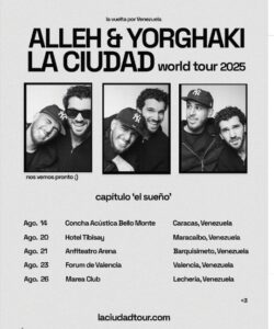 Alleh y Yorghaki anuncian su primera gira en Venezuela con «La Ciudad world tour 2025»