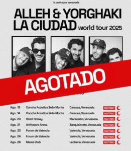 Alleh y Yorghaki logran ‘sold out’ en todas las fechas de su gira por Venezuela