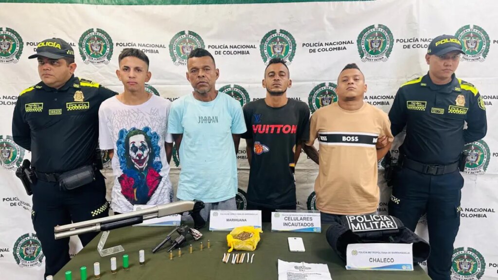 Capturan a cuatro presuntos integrantes de 'Los Costeños' en Rebolo: tenían armas, sustancias ilícitas y panfletos intimidatorios
