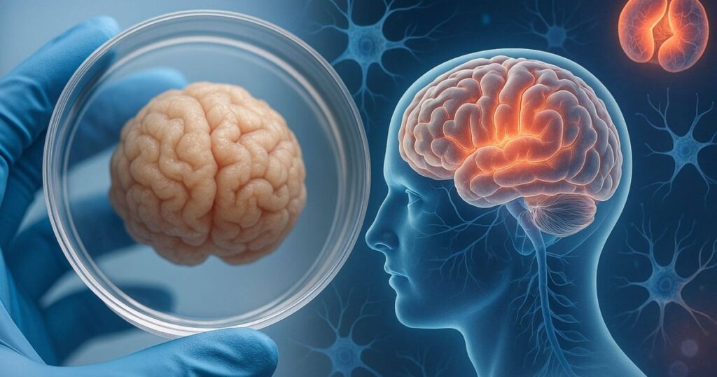 Científicos logran cultivar mini cerebros humanos completos para estudiar el tratamiento de enfermedades neurológicas complejas