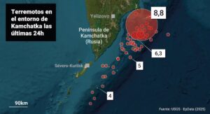 El terremoto de Kamchatka (Rusia), en mapas y vídeos | europapress.es