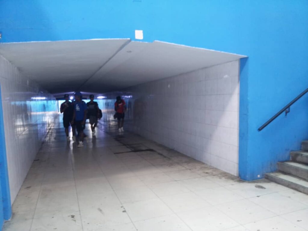 Hediondo y sin luminarias túnel de la Panamá