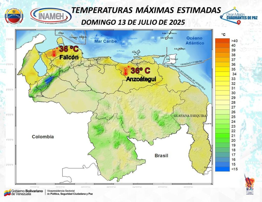 Inameh advierte nubosidad fragmentada con lluvias eléctricas este #13Jul