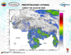 Inameh prevé nubosidad y lluvias por el paso de la onda tropical número 14 este #7Jul