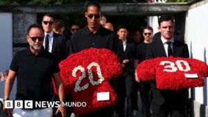 Las conmovedoras imágenes del funeral de Diogo Jota y su hermano André Silva