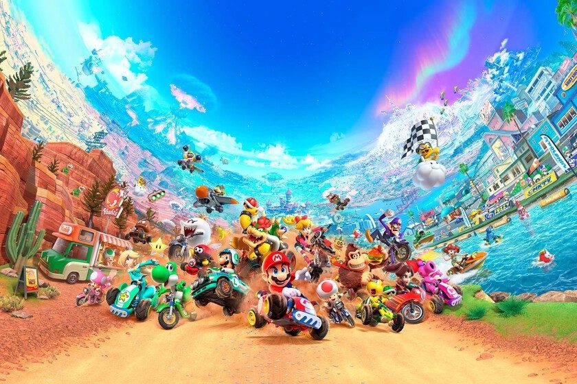 Llevo un mes viciándome como un condenado a Mario Kart World y no veo el momento de soltar el volante. Vaya juegazo para estrenar la Switch 2