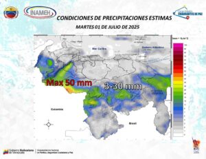 Los estados que se verán afectados por el paso de la onda tropical número 11 este #1Jul