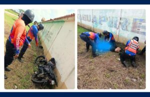 Motorizado de 18 años quedó inconsciente al estrellarse contra un paredón del sector Los Rosales