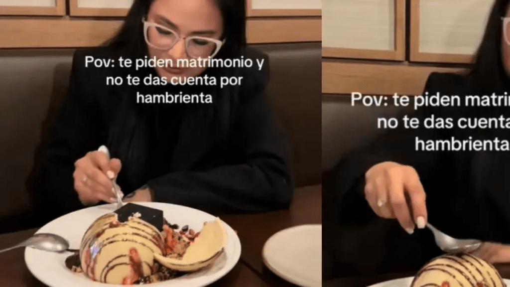 Mujer casi se come su anillo de compromiso durante la propuesta de matrimonio: ‘Por hambrienta’