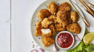 Nuggets de pollo o pavo super crujientes y sin gluten, una opción casera y deliciosa