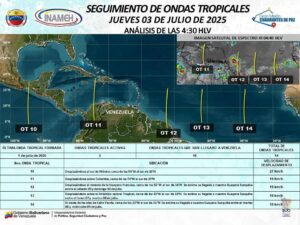 Onda tropical N° 12 entrará al país durante este fin de semana