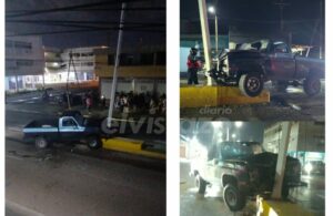 Pick up Chevrolet se estrelló contra un poste de la Av. Francisco de Miranda cerca del CC Coloso
