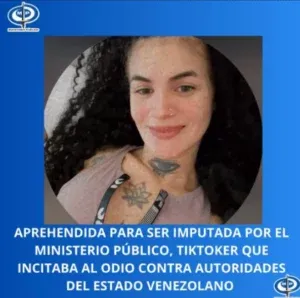Presa e imputada por incitación al odio tiktoker “La hija de Dios”
