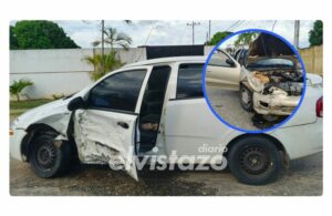 Tres personas lesionadas deja accidente vehicular en la calle 10 Sur la tarde del domingo