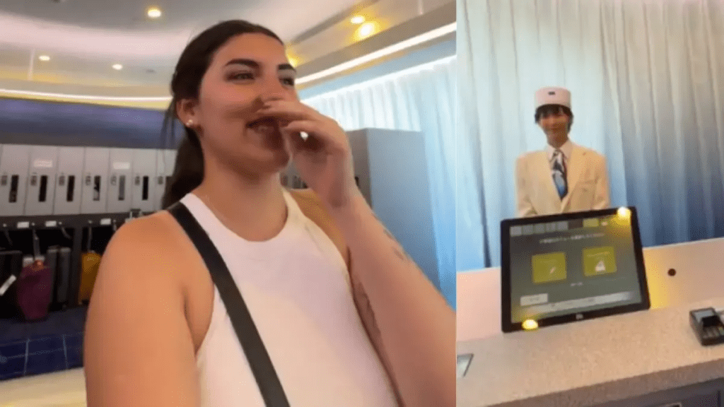 Turista llegó a un hotel en Tokio y fue atendida por robots recepcionistas