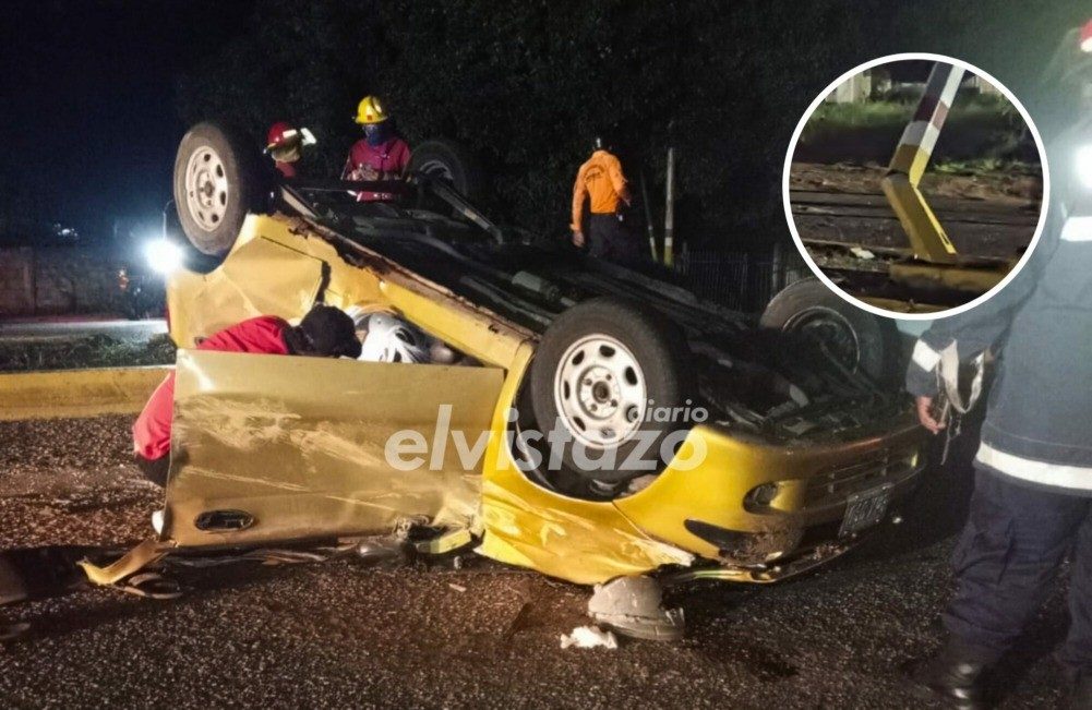 Un Daewoo Matiz se volcó en la Av. Intercomunal sentido Guanipa cobrando la vida de su conductor