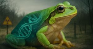 estas pequeñas ranas verdes cuentan la historia con su ADN alterado
