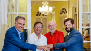 importante encuentro entre Lula da Silva, Orsi, Petro, Pedro Sánchez y Boric