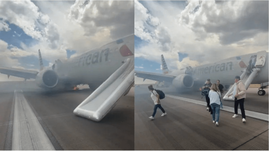 incendio y evacuación en un vuelo de American Airlines en Denver tras una falla técnica