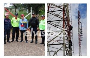 Adulto mayor trepó una torre de telecomunicaciones en Anzoátegui con intenciones de quemar una bandera de EEUU
